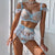 Amour Secret Light Blue Embroidered Lingerie Set with Sheer Elegance - Front View