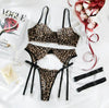 Velvet Desire Bold Leopard Print Lingerie Set - Back View